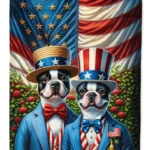 All American Boston Terrier Garden Flag - Durable, Double-Sided & Weatherproof Outdoor Decoration