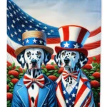 All American Dalmatian Garden Flag - Durable, Weatherproof Outdoor Decor, Made in USA