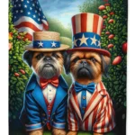 All American Brussels Griffon Garden Flag - Decorative & Durable Outdoor Decor, Made in USA