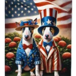 All American Bull Terrier Garden Flag | Weatherproof & Durable Outdoor Decoration