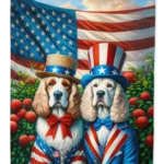 All American Clumber Spaniel Garden Flag - Durable, Weatherproof, Made in USA
