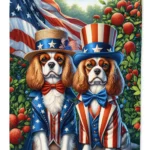 All American Cavalier King Charles Spaniel House Flag Double-Sided Design, Heavy-Duty Polyester, 28x40 Inches