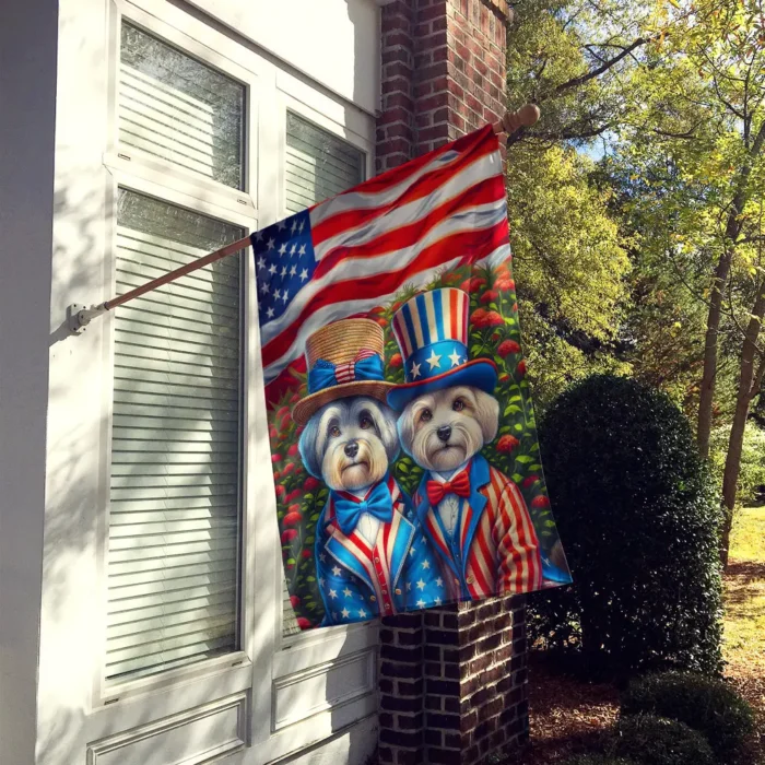 All American Dandie Dinmont Terrier House Flag - Double-Sided, Heavy Duty Polyester, 28 x 40 in | Durable & Vibrant - Image 2