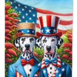 All American Dalmatian House Flag - Vibrant, Heavy-Duty Polyester, Dual-Sided Print, 28 x 40 Inches