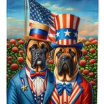 Vibrant Dual-Sided All American Bullmastiff House Flag - Heavy Duty Polyester, 28 x 40 Inches | Enhance Your Home Decor