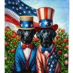 All American Labrador Retriever House Flag - Double-Sided, Durable, 28 x 40 inches | Premium Quality & Weather-Resistant