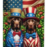 Patriotic Labrador Retriever House Flag - All American Design, Durable Polyester, 28 x 40 Inches