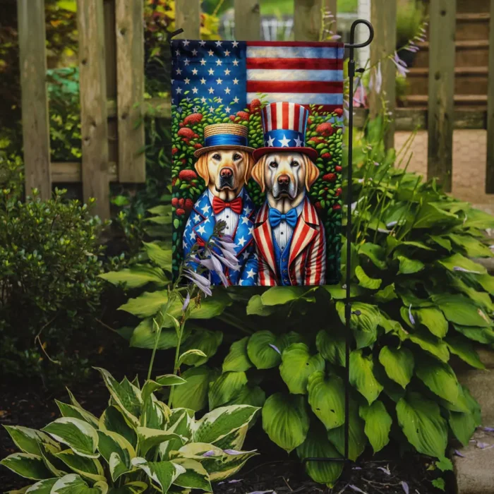 All American Labrador Retriever Garden Flag - Durable, Weather-Resistant, Double-Sided Print Perfect for Outdoor Decor - Image 2