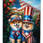 All American Pomeranian Garden Flag - Durable, Weatherproof, Made in USA | Caroline's Treasures