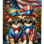 Charming All American Pekingese Garden Flag | Durable & Weatherproof Outdoor Decoration