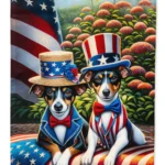 All American Rat Terrier House Flag - Durable & Vibrant Double-Sided Print, Heavy Duty Polyester, 28 x 40 Inches