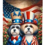 Vibrant and Durable All American Lhasa Apso House Flag - Perfect for Home Decor