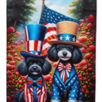 All American Poodle Garden Flag - Vibrant, Double-Sided, Weather-Resistant, Made in USA