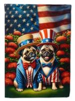 All American Pug House Flag - Vibrant, Double-Sided Decorative Flag for Pug Lovers