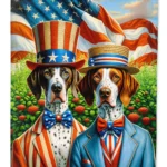 All American Pointer Garden Flag - Durable & Weatherproof Outdoor Decor