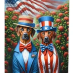 All American Rhodesian Ridgeback Garden Flag - Durable & Weatherproof Outdoor Decor
