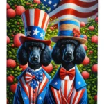 All American Poodle Garden Flag - Double-Sided, Weatherproof, Made in USA | Caroline's Treasures