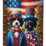 All American Portuguese Water Dog House Flag - Durable, Double-Sided Print, 28 x 40 inches