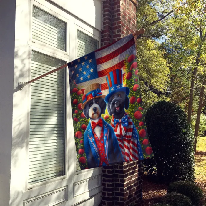 All American Portuguese Water Dog House Flag - Durable, Double-Sided Print, 28 x 40 inches - Image 2