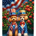 All American Poodle Garden Flag - Premium Double-Sided, Weatherproof, Made in USA