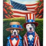 All American Pit Bull Terrier House Flag - Durable Polyester, Dual-Sided Print, 28x40 Inch Decor Flag