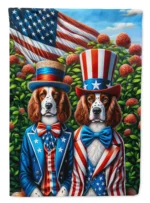 All American Welsh Springer Spaniel House Flag - Durable Dual-Sided Polyester, 28x40 Inches