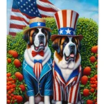 All American Saint Bernard Garden Flag - Durable, Double-Sided, Weatherproof Decor
