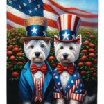 All American Westie Garden Flag - Durable, Double-Sided, Weatherproof Outdoor Decor for Westie Lovers