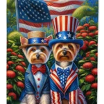 All American Silky Terrier House Flag - Premium Dual-Sided Print, Heavy-Duty Polyester, 28 x 40 Inches - Perfect for Dog Lovers