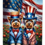 All American Yorkshire Terrier Garden Flag - Patriotic Yard Decor, Weather-Resistant, Double-Sided | Caroline's Treasures