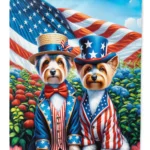 All American Silky Terrier Garden Flag - Durable, Weatherproof & Double-Sided Outdoor Decor