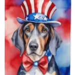 American English Coonhound Patriotic House Flag - Durable Double-Sided Decor for Your Home