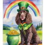 American Water Spaniel St Patrick's Day Garden Flag - Durable, Decorative Yard Flag Made in USA