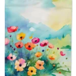 Anemones in Watercolor Garden Flag - Durable, Double-Sided, Weatherproof - Made in USA