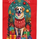 Festive Anatolian Shepherd Dog Christmas Garden Flag - Durable, Weatherproof & Double-Sided | Perfect Holiday Decoration for Dog Lovers