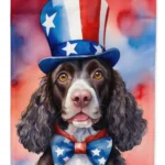 Patriotic American Water Spaniel Garden Flag - Durable, Weatherproof & Double-Sided - Made in USA