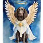 American Water Spaniel Christmas House Flag - Breed Specific, Heavy Duty Polyester, Double-Sided Print, 28 x 40 Inches