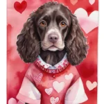 American Water Spaniel Valentine Garden Flag - Durable Outdoor Decor - Made in USA