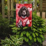 American Water Spaniel Valentine Garden Flag - Durable Outdoor Decor - Made in USA - Image 2