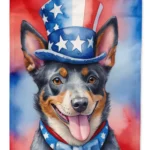 Australian Cattle Dog Patriotic Garden Flag - Weatherproof & Double-Sided - USA Made