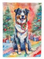 Australian Shepherd Christmas Garden Flag - Festive Outdoor Decor - Durable & Weatherproof