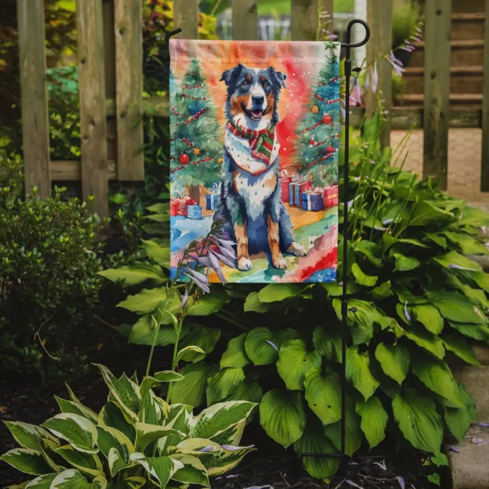 Australian Shepherd Christmas Garden Flag - Festive Outdoor Decor - Durable & Weatherproof - Image 2