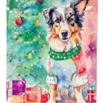 Australian Shepherd Christmas Garden Flag - Festive Holiday Outdoor Decor