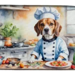 Beagle The Chef Dish Drying Mat - Absorbent, Non-Slip, Machine Washable Kitchen Countertop Protector - 14" x 22"