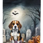 Beagle Spooky Halloween House Flag - 28 x 40 Inch Double-Sided Outdoor & Indoor Decorative Flag