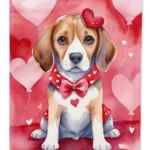Beagle My Valentine Garden Flag - Durable Valentine's Day Outdoor Decoration