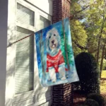 Bearded Collie Christmas House Flag - Festive 28 x 40 Inches Double-Sided Decorative Sleeve Pole Flag, Heavy Duty Polyester for Home Decor - Image 2
