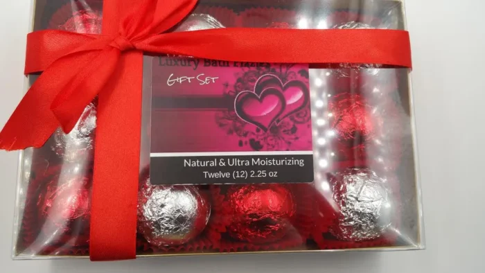 Romance Gift Set with 12 Luxury Bath Bomb Fizzies - Foil Wrapped 2.25 oz Each | Perfect Gifts for Her - Image 1