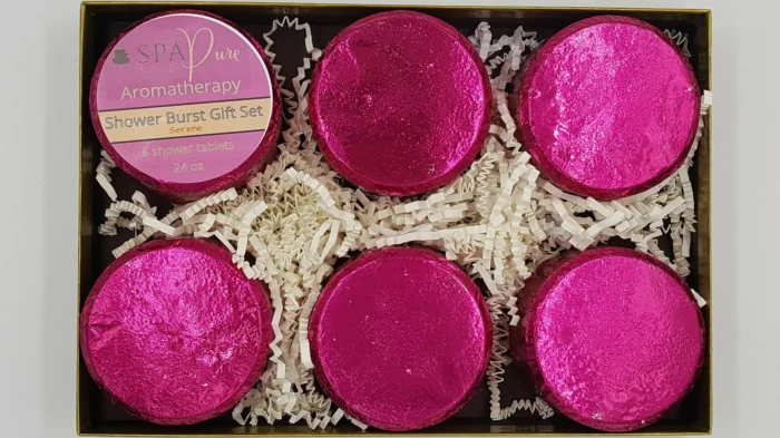 Luxury Aromatherapy Shower Tablet Gift Set - 6 Pack | Wildberry Scent | 100% Essential Oil Blends - Image 2