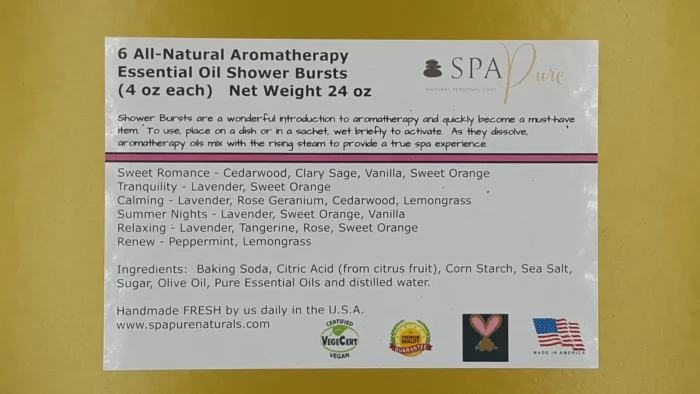Luxury Aromatherapy Shower Tablet Gift Set - 6 Pack | Wildberry Scent | 100% Essential Oil Blends - Image 3